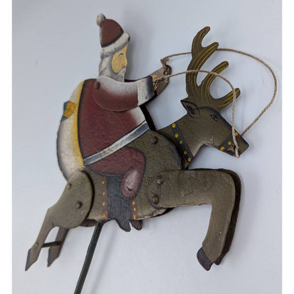 Santa Claus on Reindeer Pendulum Motion Toy Balance Authentic Models - Picture 12 of 15